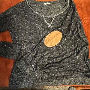 Adora lightweight long sleeve dark grey/black sweater